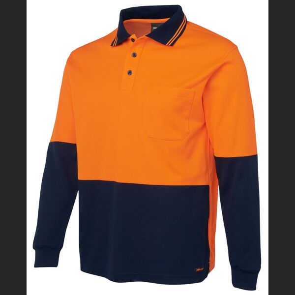 JB's WEAR Hi Vis L/S Cotton Back Polo  Thumbnail